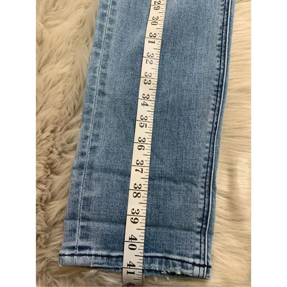 Abrand Jeans Mens 36x32 A Dropped Skinny Denim Stretch Ripped Knee